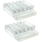 Azar Displays Adjustable Tall Divider Bin Cosmetic Tray with Tester on Front and Spring Pushers, Clear, 2-Pack 225840-TESTER-TALL-2PK - alternate 1